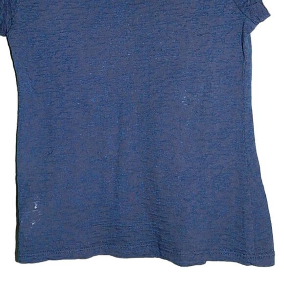 SELF ESTEEM women's junior's small 3/5 navy blue patriotic skull burnout t-shirt - Picture 9 of 10